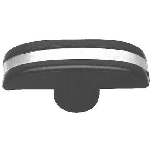 Rankin Delux RDCM-12 Black Pastic Knob With Chrome Strip 2-1/4" X 3/4", Mount .240", 1/2" Extention Position U/D